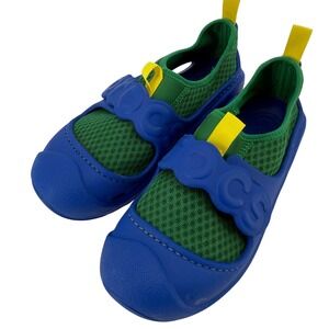 Kids‎ Crocs Swiftwater Splash Shoe Size J3 Blue Green Water Shoes Slip On Summer